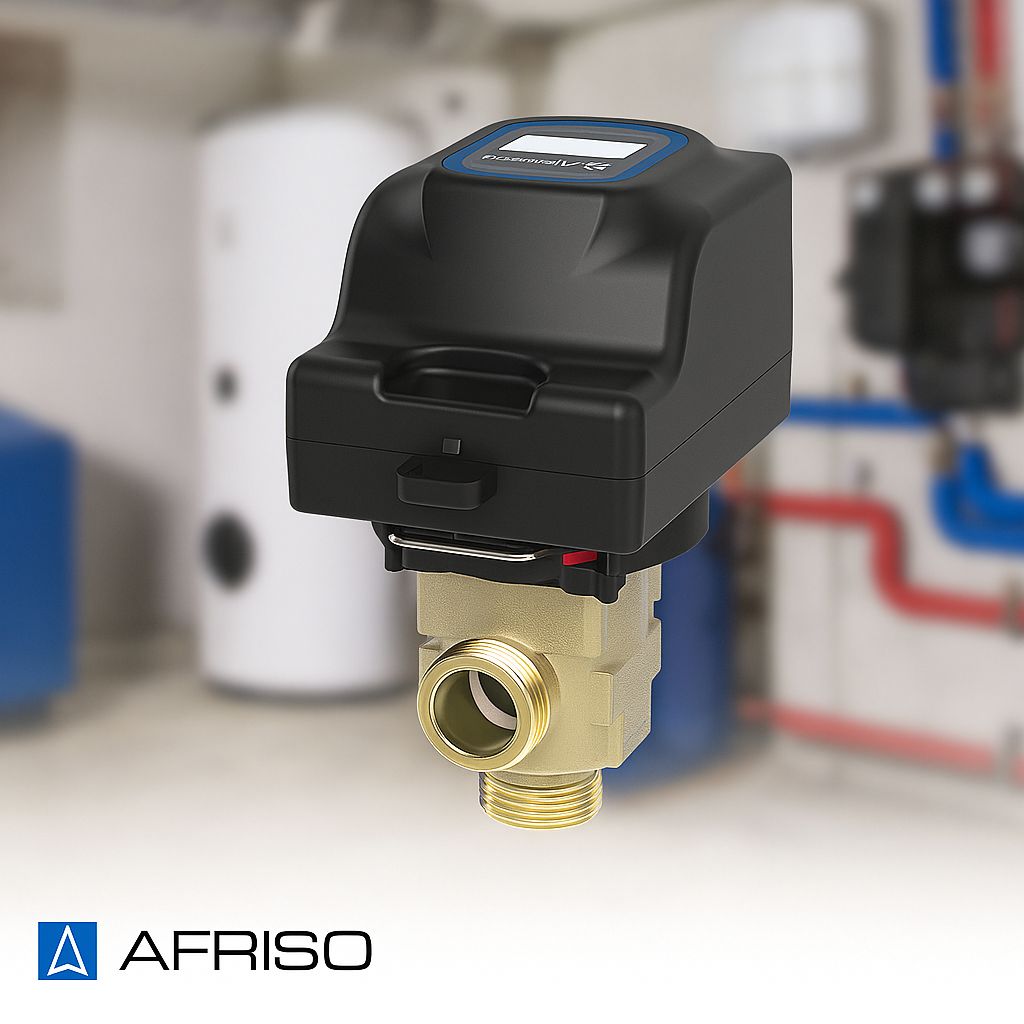 The new AFRISO zone valve AZV is something like the bouncer in the heating circuit